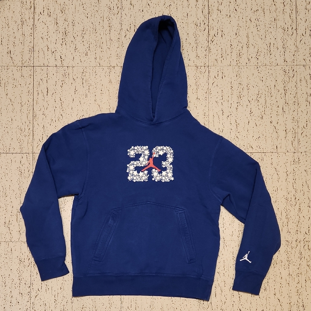 Air Jordan Royal Blue Star 23 Jumpman Logo Pullover Hoodie Sweater Vintage Y2K